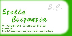 stella csizmazia business card